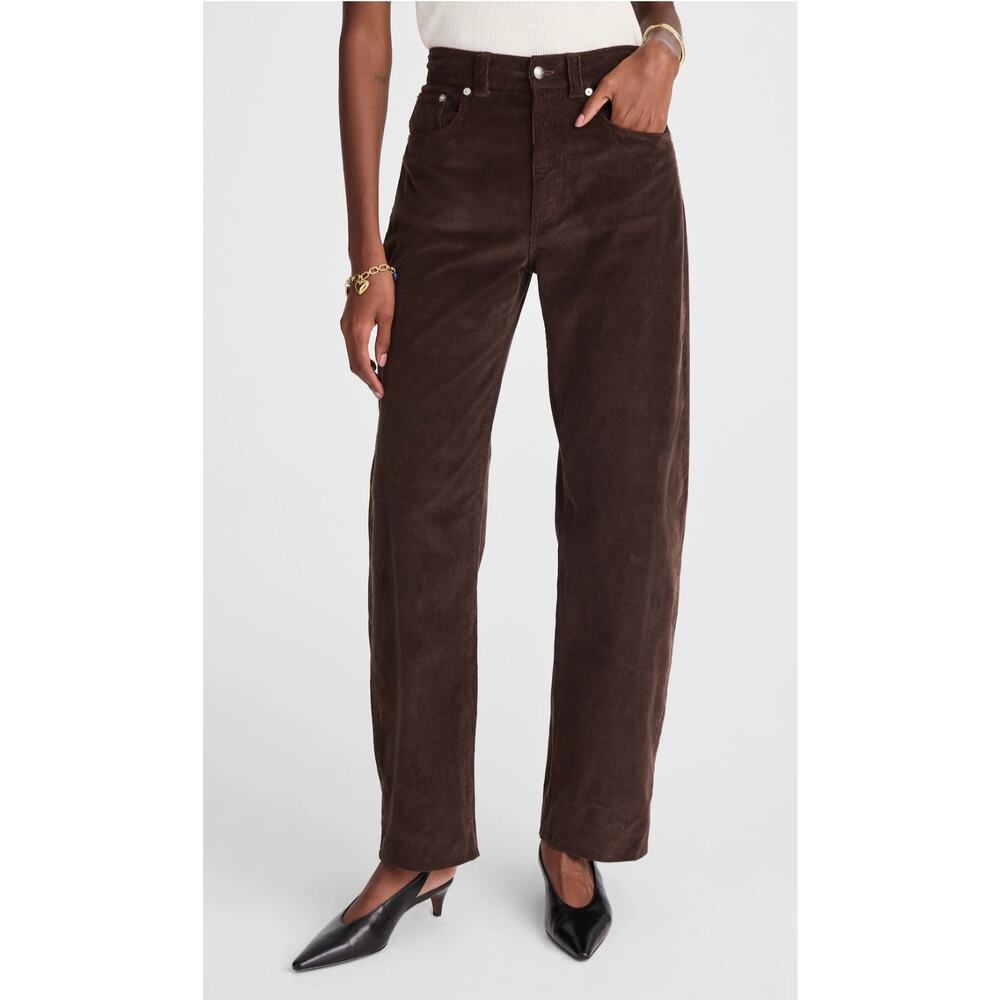 Madewell The Balloon Pant Corduroy Espresso Brown Barrel Leg W30 NWT